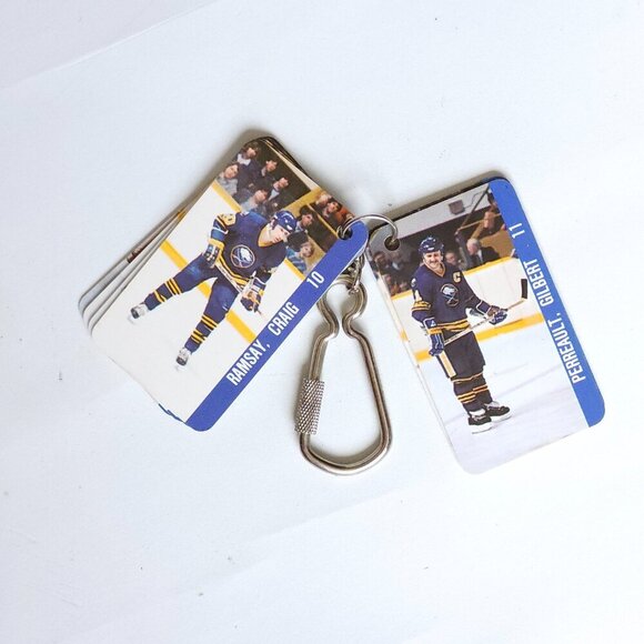 VINTAGE BUFFALO SABRES Key Chain Player Cards 1983 - Picture 3 of 8